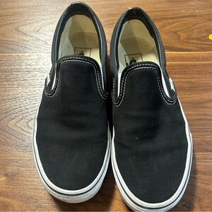 Vans Classic Black Slip-On Canvas Shoes